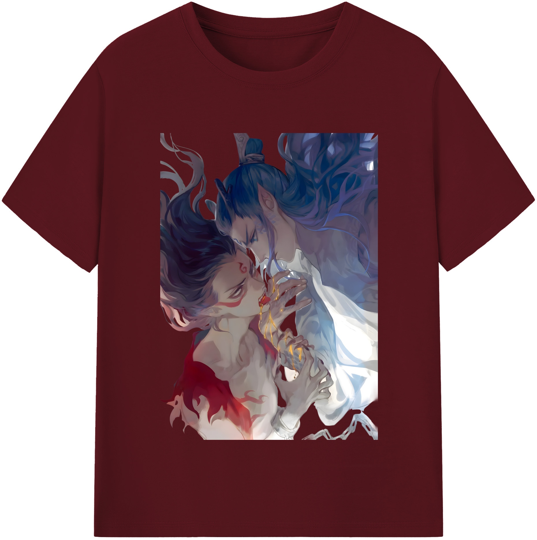 （画像用） Ne Zha 2 ナタ 魔童の大暴れ 綿100％半袖Tシャツ（フロントプリント）